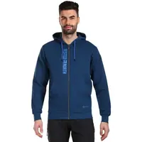 KILPI AVILA Pánská bavlněná mikina s kapucí, tmavě modrá, velikost