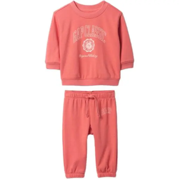 GAP FRENCH NOVELTY Dětský mikinový set, oranžová, velikost