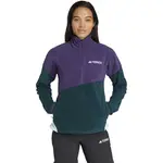 adidas TERREX MULTI CLIMAWARM FLEECE ANORAK Dámská fleecová mikina, tmavě zelená, velikost