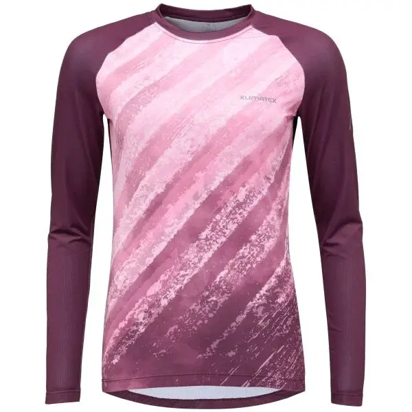 Klimatex ANNEKO Dámské MTB triko s dlouhým rukávem, vínová, velikost