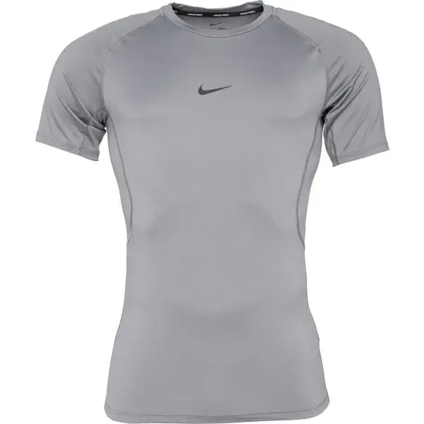 Nike M NP DF TIGHT TOP SS Pánské tréninkové tričko, šedá, velikost XXL