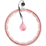 HMS HHM15 Masážní hula hoop se závažím, magnety a počítadlem, růžová, velikost