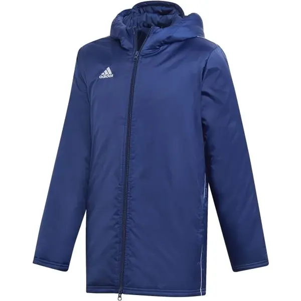 adidas CORE 18 JACKET Chlapecká sportovní bunda, tmavě modrá, velikost