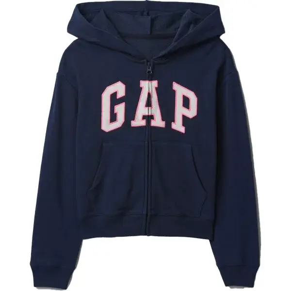 GAP V-FRCH LOGO Dívčí mikina s logem, tmavě modrá, velikost