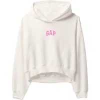 GAP LOGO CROPPED Dámská mikina, bílá, velikost