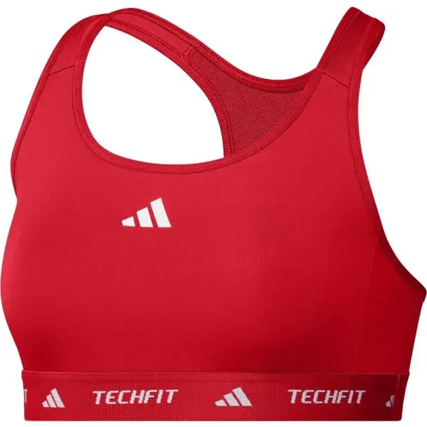 adidas TECHFIT MEDIUM-SUPPORT BRA Dámská podprsenka, červená, velikost