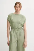 Bavlněné tričko United Colors of Benetton dámské, zelená barva, 3096D10AB