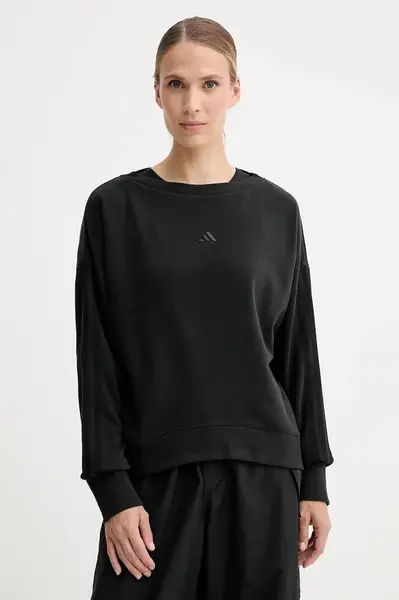 Mikina adidas Coquette dámská, černá barva, s aplikací, JM1900