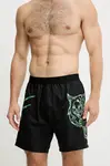 Plavkové šortky PLEIN SPORT černá barva, PS25MBL04