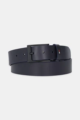 Kožený pásek Tommy Hilfiger pánský, černá barva, AM0AM13016
