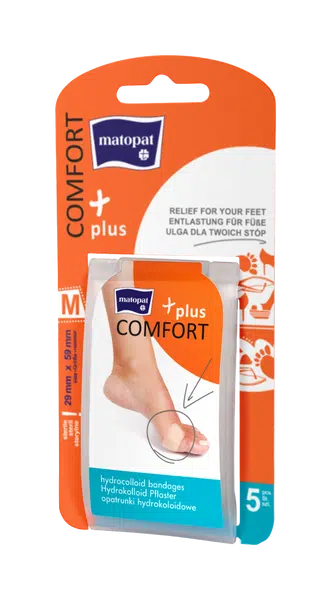 Matopat Comfort Plus hydrokoloidní náplasti M 29 x 59 mm 5 ks