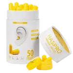 HASPRO Tube50 Špunty do uší, žluté 100 ks