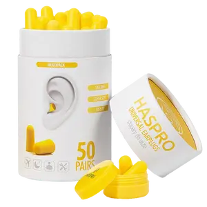 HASPRO Tube50 Špunty do uší, žluté 100 ks