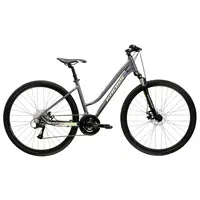 Dámské crossové kolo Kross EVADO 3.0 28" - model 2025 L (19", 168-180 cm) šedá / zelená / lesk