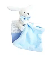 Doudou Dárková sada Králíček s muchláčkem 10 cm 1 ks modrá