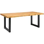 Livetastic JÍDELNÍ STŮL, teakové dřevo, přírodní barvy, černá, 200/100/78 cm