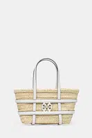 Plážový koš Tory Burch Ella Straw béžová barva, 169398-100