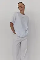 Bavlněné tričko MUUV. SAD GENERATION WITH HAPPY PICTURES dámské, bílá barva