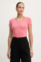 Tričko Guess dámské, oranžová barva, W5YI46 J1314