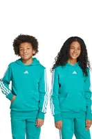 Dětská mikina adidas zelená barva, s kapucí, s aplikací, JN2417