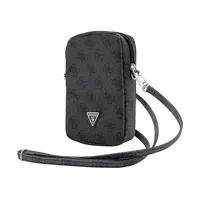 Taška Guess PU 4G Triangle Logo Wallet Phone Bag Zipper, černá