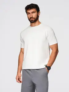 Ombre Men's COMFORT FIT T-shirt with raglan sleeves - off-white