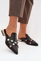 Kožené dámske sandále S. Barski s ozdobnými remienkami