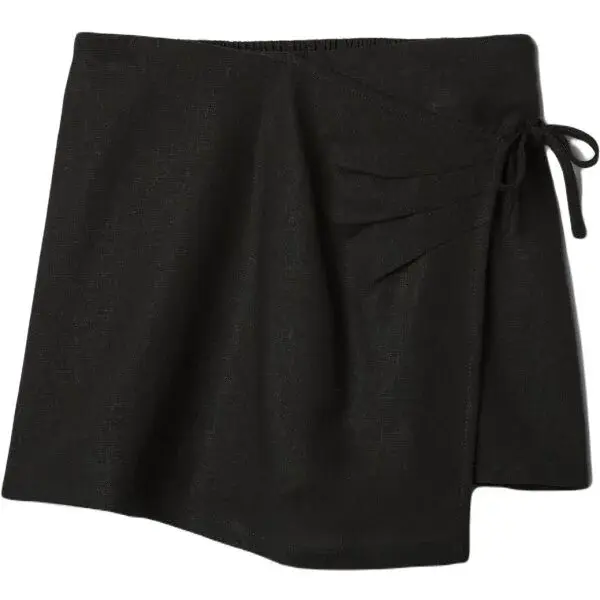 GAP V-LINEN Dievčenská šortková sukňa, čierna, veľkosť