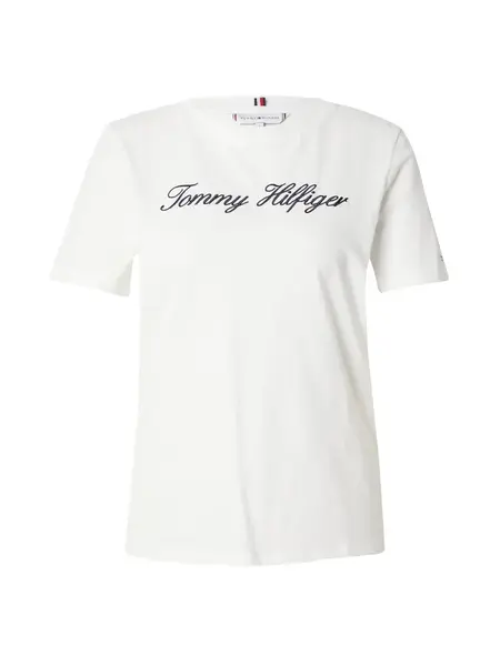 TOMMY HILFIGER Tričko  čierna / biela