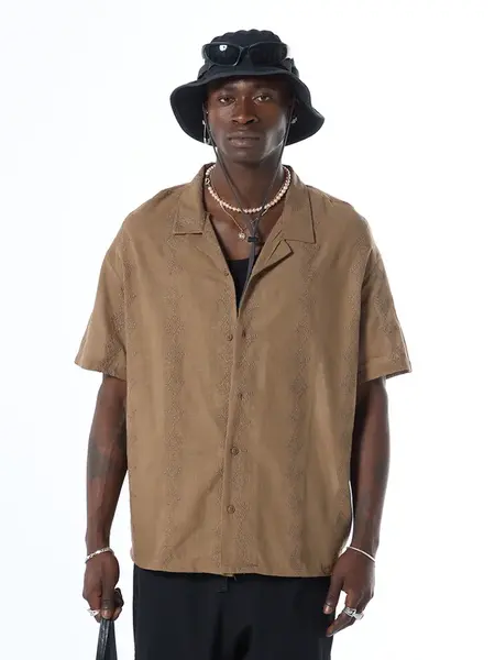 VAMOS CLO Košeľa  hnedá