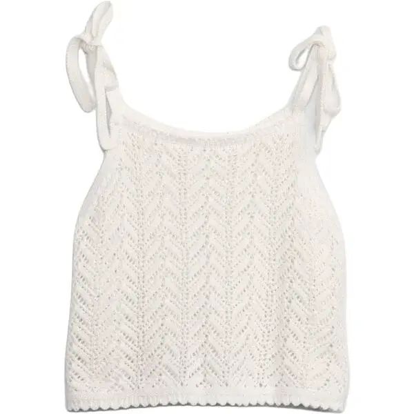 GAP CROCHET Dámský top, bílá, velikost