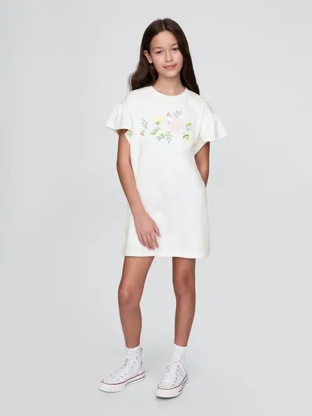 GAP Dětské oversize mikinové šaty - Holky