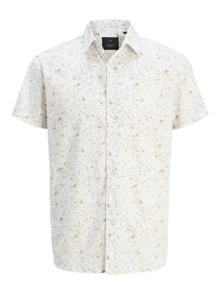 JACK & JONES Košeľa 'JPRBLAsummer'  piesková / biela