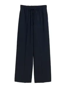 TOM TAILOR DENIM Nohavice s pukmi  tmavomodrá