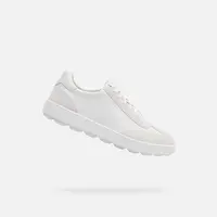 White Men's Geox Spherica Ecub-1 Sneakers - Men's