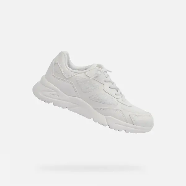 White Girls Sneakers Geox Loftus - Girls