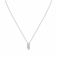 Morellato Třpytivý stříbrný náhrdelník se zirkony Tesori SAIW240 (řetízek, přívěsek)