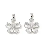 Brass & Clear Cubic Zirconia Pendants