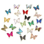 Brass Pave Faceted Glass Connector Charms