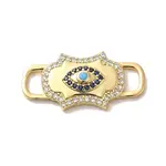 Brass Cubic Zirconia Connector Charms