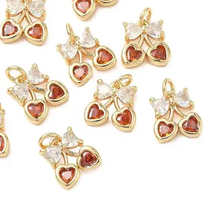 Brass Micro Pave Cubic Zirconia Pendants