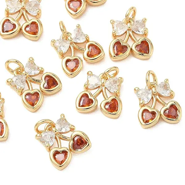 Brass Micro Pave Cubic Zirconia Pendants