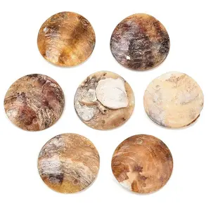 Natural Akoya Shell Disc Links Connector Charms