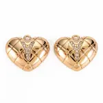 Brass Micro Pave Clear Cubic Zirconia Pendants