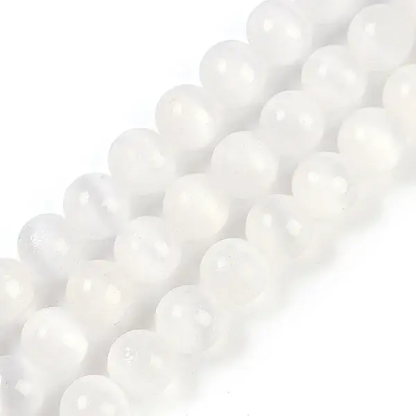 Natural Selenite Beads Strands