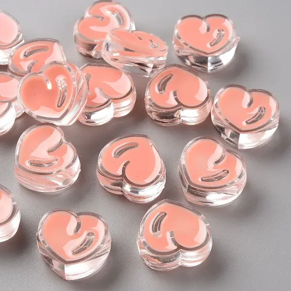 Transparent Enamel Acrylic Beads