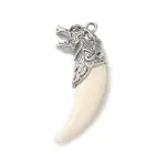 Tibetan Style Alloy Wolf Big Pendants