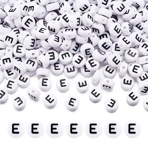 500Pcs Acrylic Horizontal Hole Letter Beads