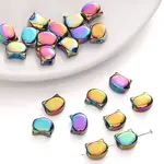 10Pcs Electroplate Glass Beads