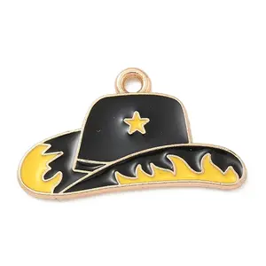 Western Cowboy Theme Alloy Enamel Pendants